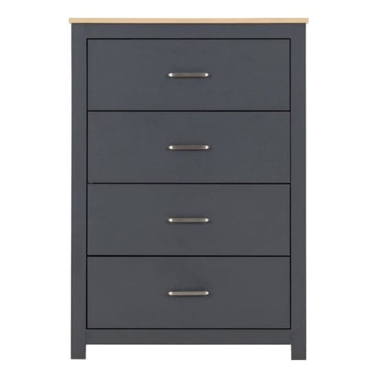 Parnu Wooden Chest Of 4 Drawers In Grey And Oak_4