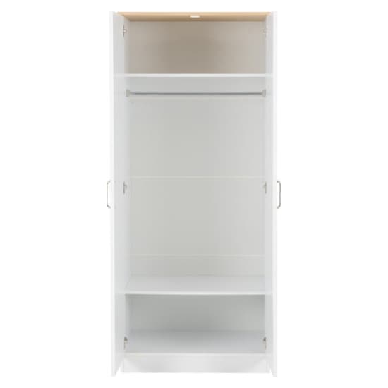 Parnu Wooden Wardrobe With 2 Doors In White And Oak_4