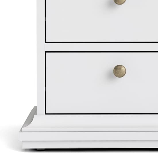 Paroya Wooden 2 Drawers Bedside Cabinet In White And Oak_5