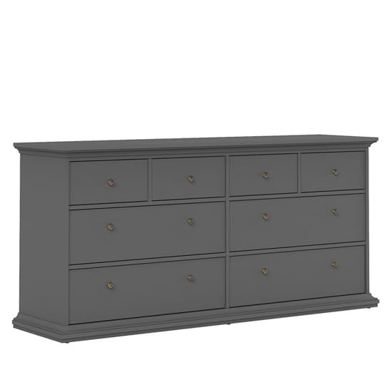 Paroya Wooden Chest Of Drawers In Matt Grey With 8 Drawers_2
