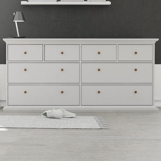 Paroya Wooden Chest Of Drawers In White With 8 Drawers_2