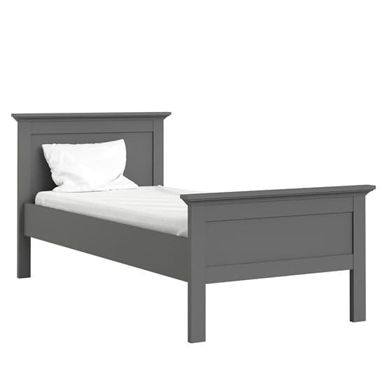 Paroya Wooden Single Bed In Matt Grey_2