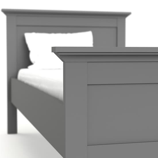 Paroya Wooden Single Bed In Matt Grey_4