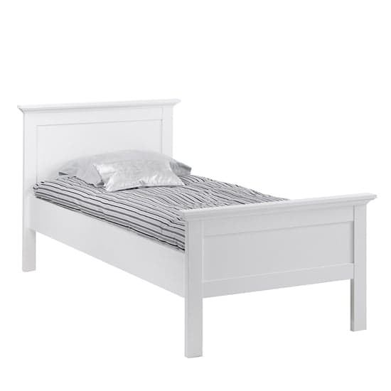 Paroya Wooden Single Bed In White_2