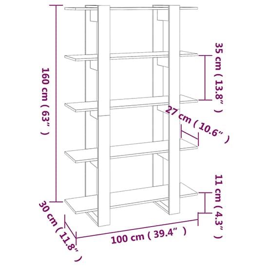Parry High Gloss Bookcase And Room Divider In White_5
