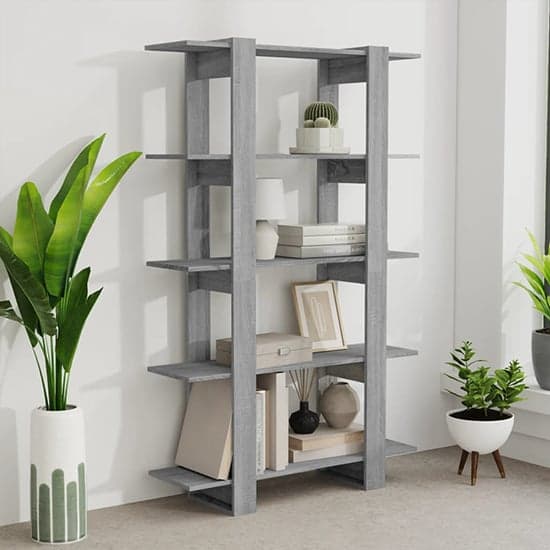 Parry Wooden Bookcase And Room Divider In Grey Sonoma Oak_1