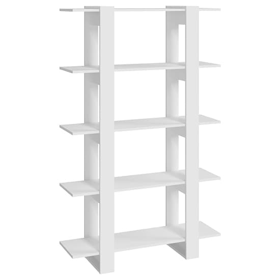 Parry Wooden Bookcase And Room Divider In White Furniture in Fashion