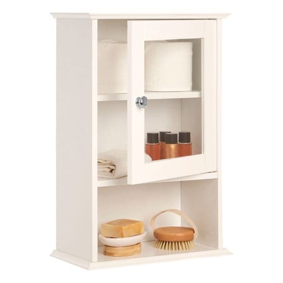 Partland Wooden Bathroom Wall Cabinet In White_2