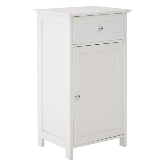 Partland Wooden Floor Standing Bathroom Storage Cabinet In White_1