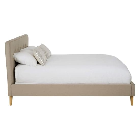 Parumleo Fabric King Size Bed In Beige_3