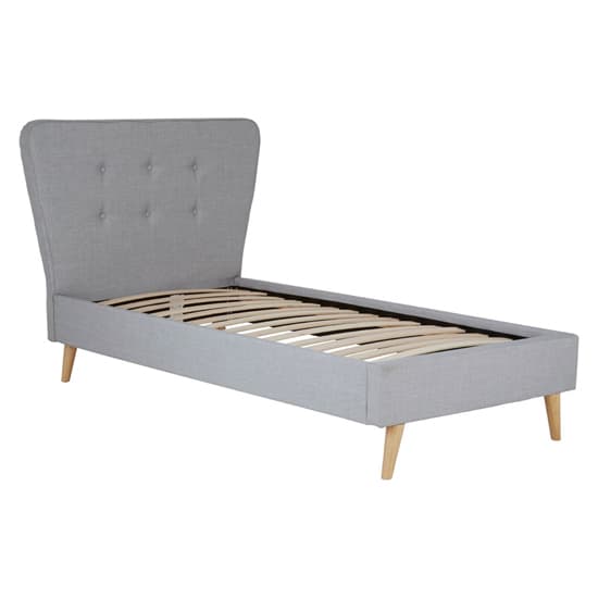 Parumleo Fabric Single Bed In Light Grey_4