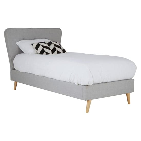 Parumleo Fabric Single Bed In Light Grey_1