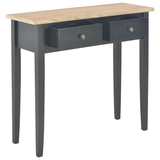 Pasgen Wooden Dressing Console Table With 2 Drawers In Black_2