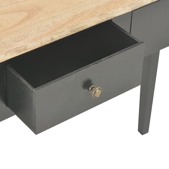 Pasgen Wooden Dressing Console Table With 2 Drawers In Black_4
