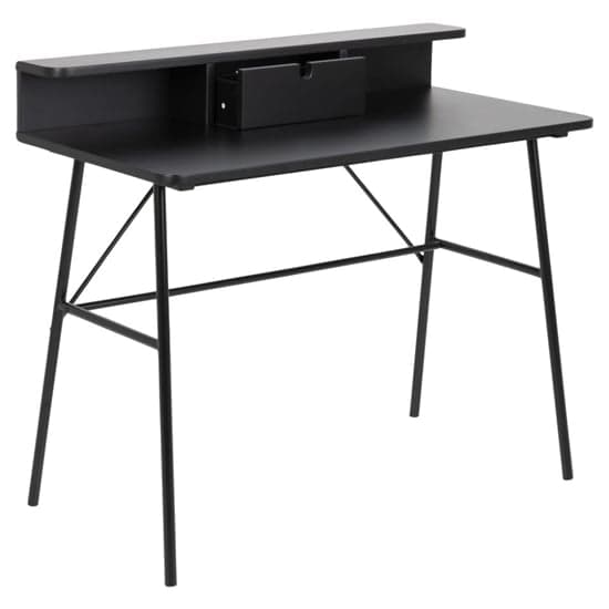 Patchogue Wooden Laptop Desk With 1 Drawer In Matt Black_2