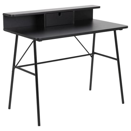 Patchogue Wooden Laptop Desk With 1 Drawer In Matt Black_1
