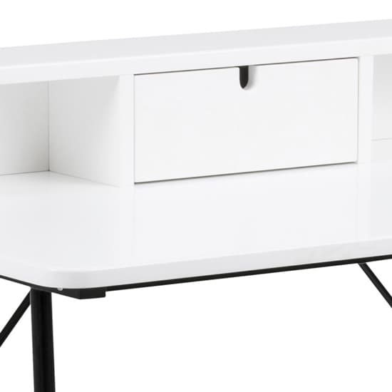 Patchogue Wooden Laptop Desk With 1 Drawer In Matt White_4