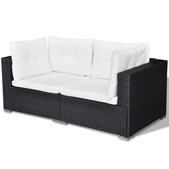Paton Rattan 5 Piece Garden Lounge Set With Cushions In Black_7