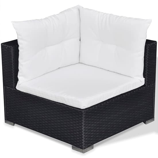 Paton Rattan 6 Piece Garden Lounge Set With Cushions In Black_6