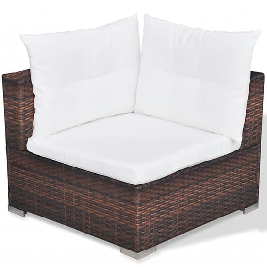 Paton Rattan 6 Piece Garden Lounge Set With Cushions In Brown_6