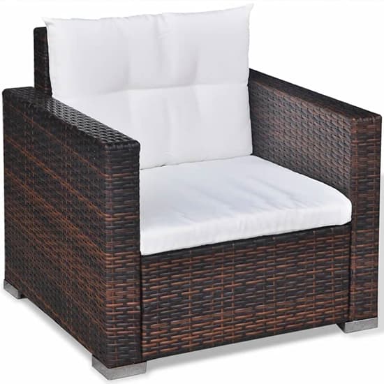Paton Rattan 6 Piece Garden Lounge Set With Cushions In Brown_8