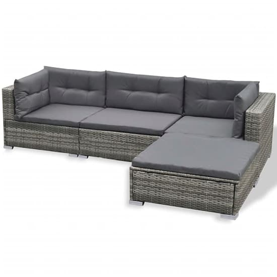 Paton Rattan 6 Piece Garden Lounge Set With Cushions In Grey_5