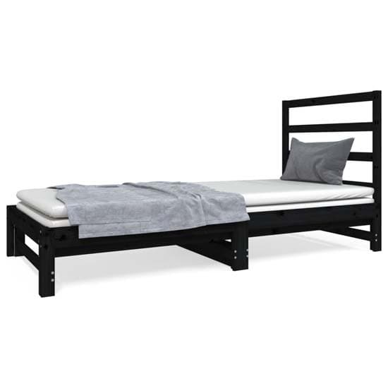 Patras Solid PIne Wood Pull-Out Day Bed In Black_2