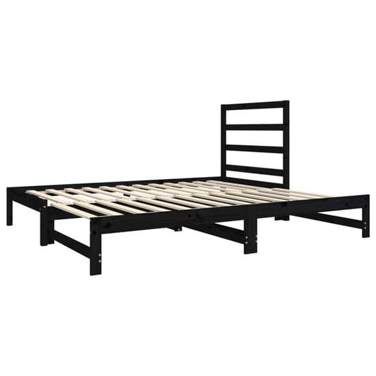 Patras Solid PIne Wood Pull-Out Day Bed In Black_4