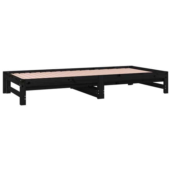 Patras Solid PIne Wood Pull-Out Day Bed In Black_5