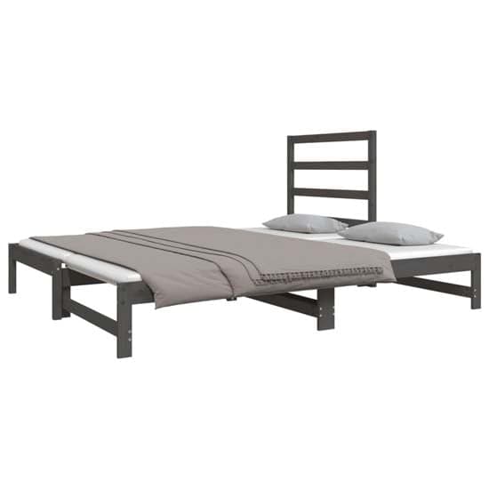 Patras Solid PIne Wood Pull-Out Day Bed In Grey_3