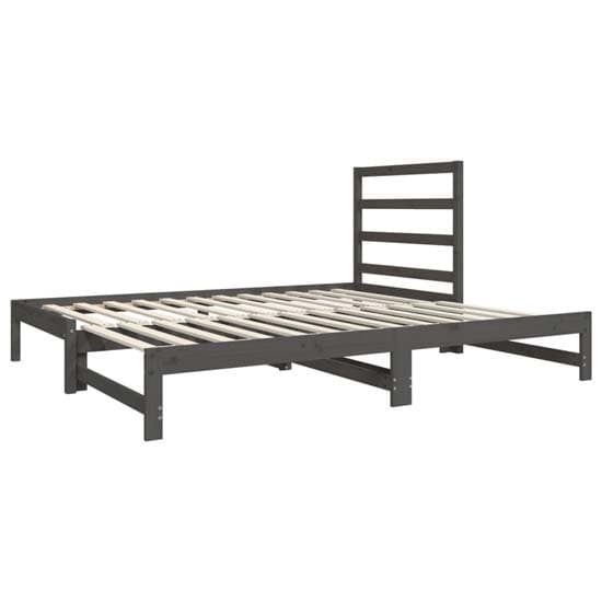 Patras Solid PIne Wood Pull-Out Day Bed In Grey_5