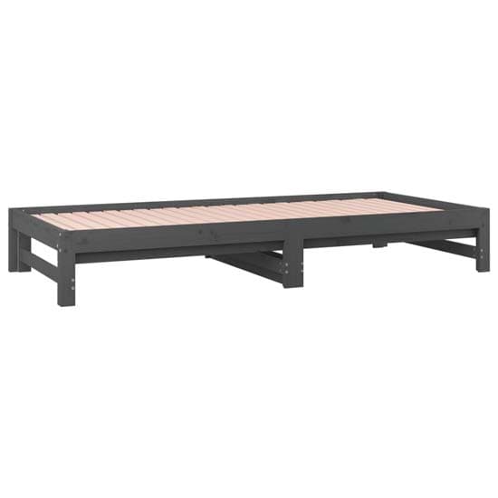 Patras Solid PIne Wood Pull-Out Day Bed In Grey_6