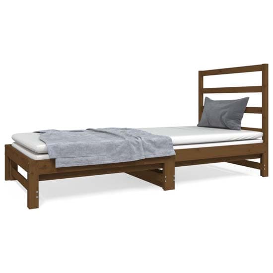 Patras Solid PIne Wood Pull-Out Day Bed In Honey Brown_2