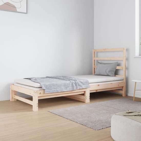 Patras Solid PIne Wood Pull-Out Day Bed In Natural_1