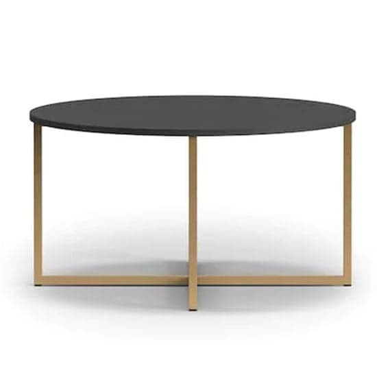 Pavia Wooden Coffee Table Round Large In Black Portland Ash_1