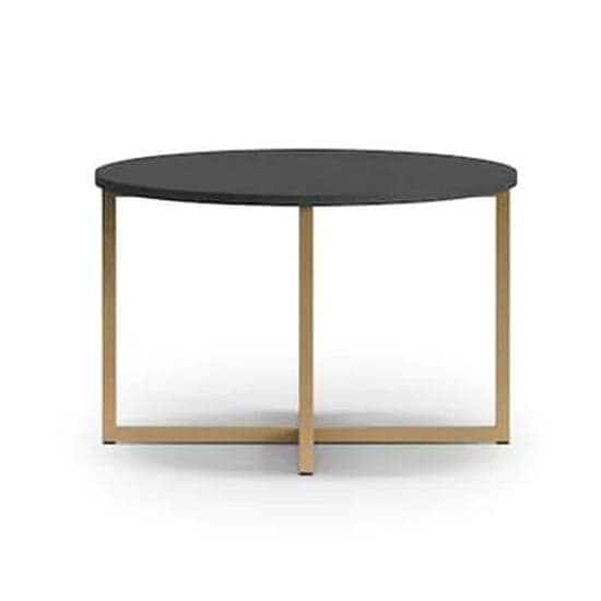 Pavia Wooden Coffee Table Round Small In Black Portland Ash_1