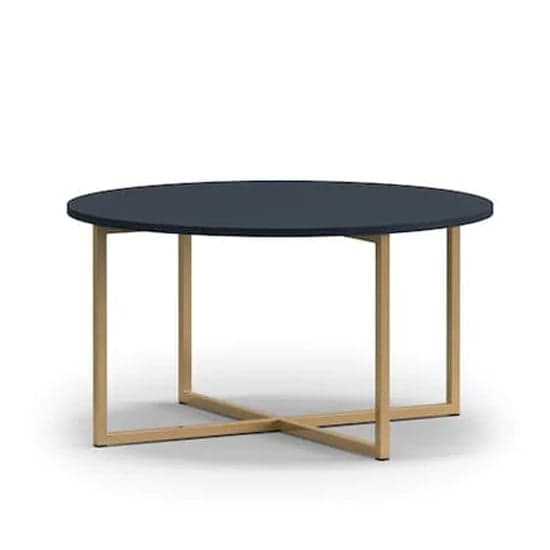 Pavia Wooden Coffee Table Round Large In Navy_2