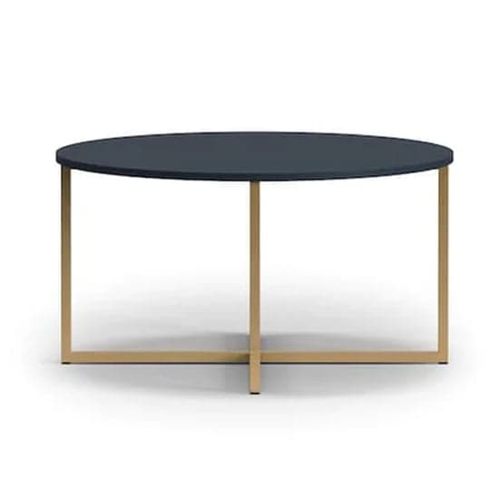 Pavia Wooden Coffee Table Round Large In Navy_1