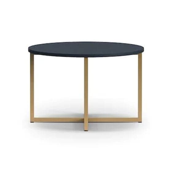 Pavia Wooden Coffee Table Round Small In Navy_1