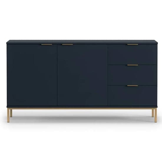 Pavia Wooden Sideboard With 2 Doors 3 Drawers In Navy_2