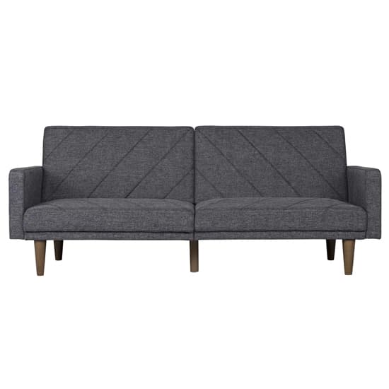 Pawson Linen Fabric Sofa Bed With Wooden Legs In Grey_6