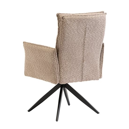 Paxton Swivel Boucle Fabric Dining Chair In Oyster_3