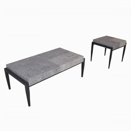 Paxton Wooden Coffee Table In Light Concrete With Metal Legs_2