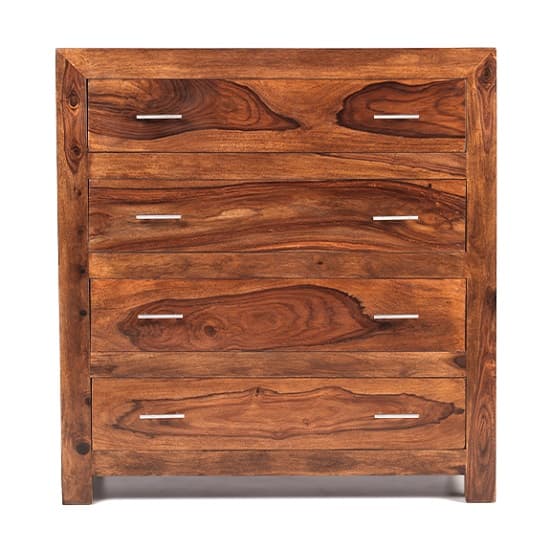 Payton Chest Of Drawers In Sheesham Hardwood With 4 Drawers_3