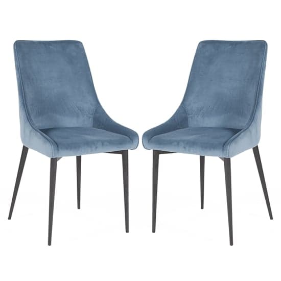Payton Teal Velvet Dining Chairs With Metal Legs In Pair_1
