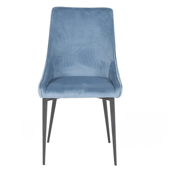 Payton Velvet Dining Chair With Metal Legs In Teal_2