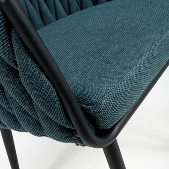 Pearl Braided Fabric Dining Chair In Blue_6