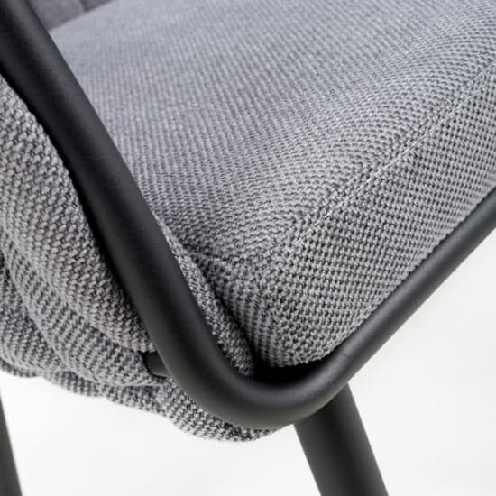 Pearl Braided Fabric Dining Chair In Grey_9