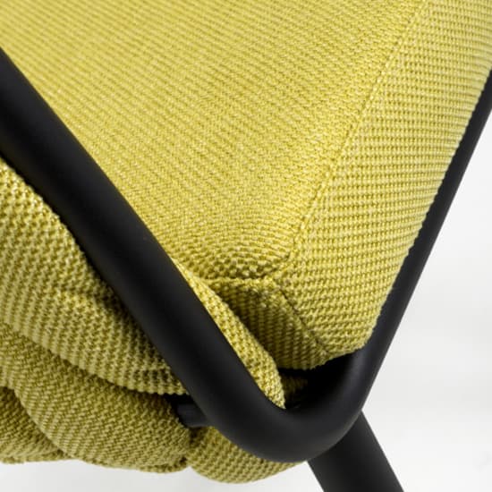 Pearl Braided Fabric Dining Chair In Yellow_8