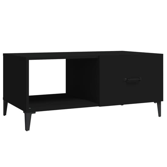 Pearl Wooden Coffee Table With 1 Flap In Black_3